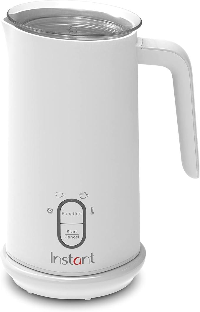 Instant Pot Instant Milk Frother, 4in1 Electric Milk Steamer, 10oz/295ml Automatic Hot and Cold Foam Maker and Milk Warmer for Latte, Cappuccinos, Macchiato, From the Makers of Instant 500W, White