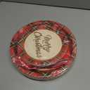 Gatherfun Christmas Party Supplies Christmas Tree Red Plaid Disposable Paper Dinner Plates Dessert Plates and Napkins for Party, Serve 20