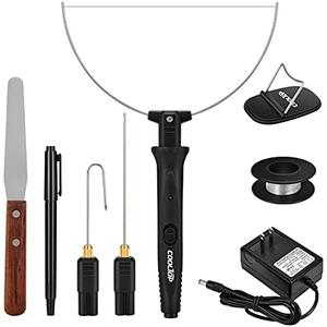 Cooltop Hot Wire Foam Cutter kit, 18W Styrofoam Knife Cutter Electric Hot Wire Foam Cutting Tool, Heated Foam Carving Knife Kit with Cleaning Pen for Foam Board, Pearl Cotton, EPP, KT Board, EPS