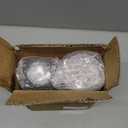 Gejoy 9 oz Rimmed Swirl Plastic Cups Disposable Wine Drinking Cups Clear Elegant Easter St Patrick Tumblers for Wedding Party Supplies (100 Pcs, Red, Blue)