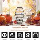 BESPORTBLE Halloween Countdown Calendar Wooden Coffin Shape 3D Advent Calendar Indoor Halloween Decor Party Decorations Holiday Countdown