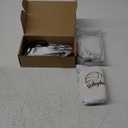 Yinder 4 Pcs Volleyball Knee Pad and Arm Sleeve Volleyball Accessories Stuff Forearm Elbow Sleeve Wrist Guard with Protection Pad and Thumb Hole for Women Men Adult (Small, White)