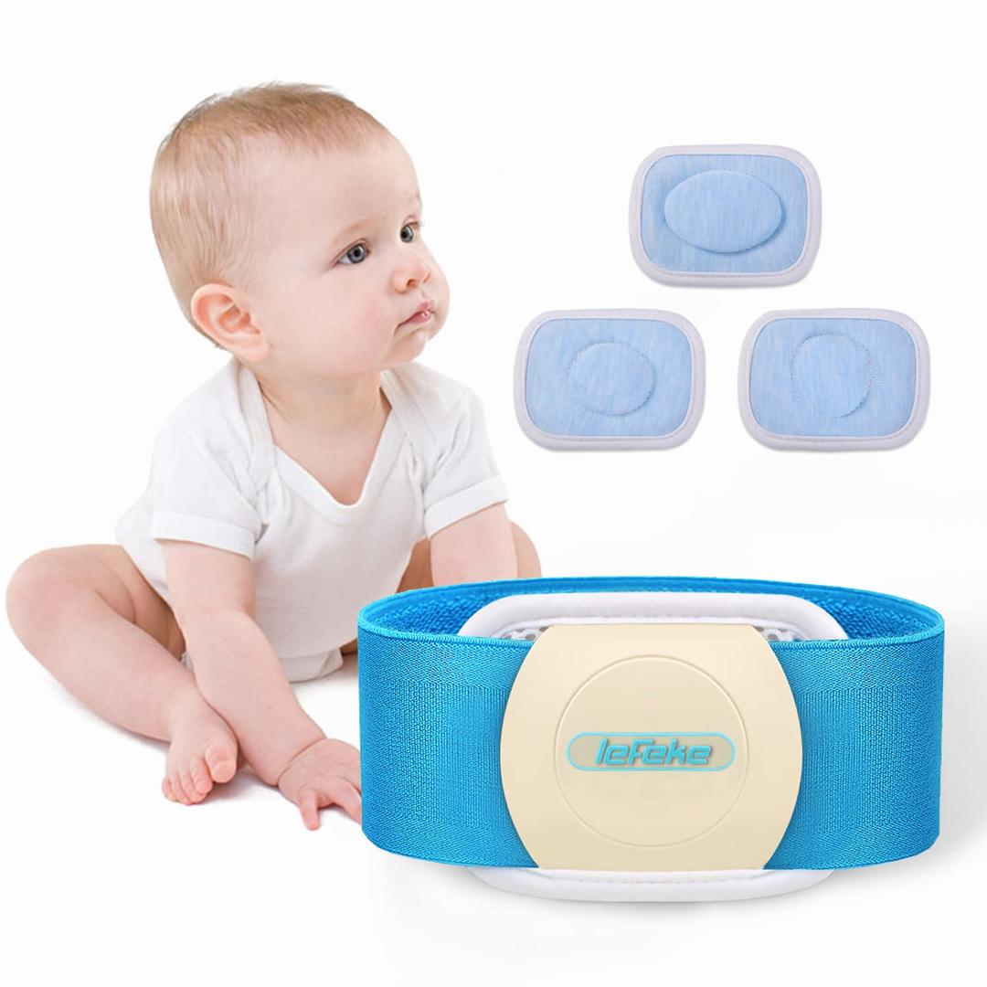 lefeke Umbilical Hernia Belt Baby Belly Button Band, Newborn Belly Wrap Truss, Infant Abdominal Binder for Children Kids, Adjustable Navel Belly Band Support Cord (Blue-S)