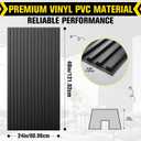 16 Pack 3D Wall Panels, 24"x48" PVC Textured Slat Interior Wall