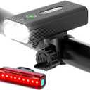 Super Bright Bike Lights for Night Riding,Bike Lights Front and Back,3 LED USB Rechargeable Bicycle Light,Bike Headlight with Power Bank Function,IPX5 Waterproof,3+5 Light Modes