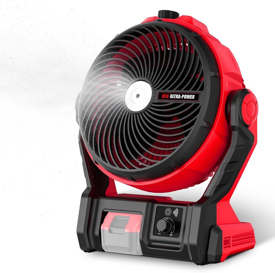 11.5" Cordless Misting Fan 800CFM for Milwaukee M18, Tool Only