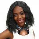 Xorim Curly Bob Wig Human Hair, Glueless Short Curly Wig, Comes with Hair Ring, Pre Plucked, Wear and Go, Comfortable and Breathable, Easy to Wear, Suitable for Black Women (Black)