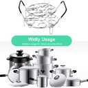 Stackable Egg Steamer Rack, BiaoGan Egg Cooking Rack with Heat Resistant Silicone Handles Compatible with Instant Pot Accessories 6,8 Quart, 18 Eggs Multipurpose Steamer Rack Trivet