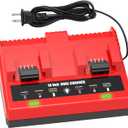 Powilling 18V Rapid Battery Charger Station for 48-11-1850 18V Charger Compatible with Milwaukee 18V Lithium Battery 48-11-1850 48-11-1840(Not Made in Milwaukee)