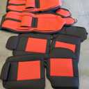 Nappa Leather Car Seat Covers - Full Set 5-Piece Waterproof Seat Cover Universal Fit for Most Cars SUVs Trucks Front Rear Protectors