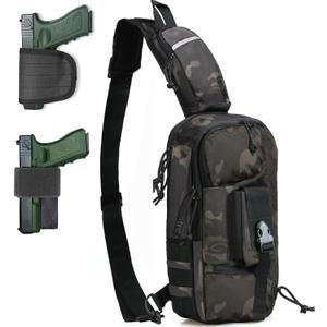 Sling Backpak Tactical Chest Pistol Bag Shoulder Bags Crossbody Sling Backpack Holster Bag for Concealed Carry