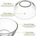 11 Pieces Small Glass Bowl Set, 10 oz Clear Prep Dessert Bowls for Kitchen, Stackable Snack Serving Side Dishes for Ice Cream, Dipping, Sauce, Nuts