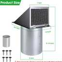 6 Inch Hooded Wall Vent with Screen and Damper,6 Inch Wall Exhaust Vent Cover Dryer Ventilation Cap Exterior for Kitchen Range Hood Air Exhaust,External Extractor w/Non Return Flap,Galvanized Steel