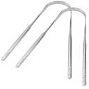 2 Pcs Tongue Scraper, Tongue Cleaner for Adults 100% Surgical Stainless Steel Tongue Scrubber for Oral Care & Hygiene, Tongue Brush Improve Bad Breath & Fresh Breath