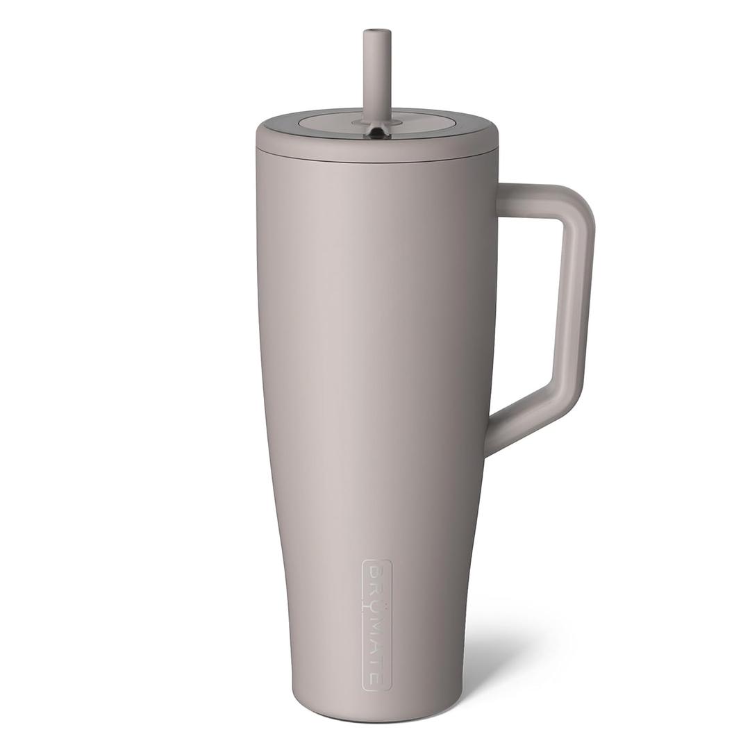 BrMate Era 40 oz Tumbler with Handle and Straw | 100% Leakproof Insulated Water Bottle Tumbler with Lid and Flexible SoftSip Straw | Made of Stainless Steel | Cup Holder Friendly | 40oz (Mocha)