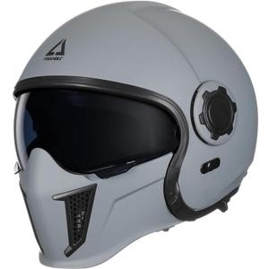 TRIANGLE Full Face Motorcycle Helmets,Off-Road Motocross Helmet for Men & Women,Dual Visor with Internal Tinted Sunshield,Open Face 3/4 Adult Racing Helmet DOT Approved(Gray,L)
