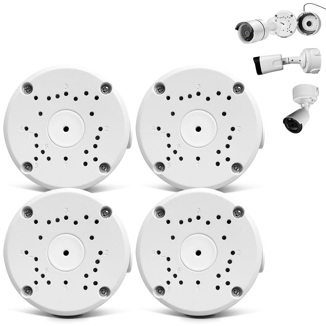 Metal Aluminum Waterproof Junction Box Mount Bracket, Universal for Bullet Security Camera Waterproof Hide Cable Junction Boxs Compatible Video Surveillance Cameras