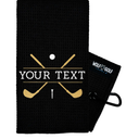 Wolf Golf Towels Custom Golf Towel | Personalized Golf Accessories for Men & Women | Add Your Text with Choice of Font and Thread Color