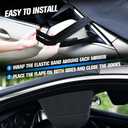 Sunny color Windproof Windshield Cover for Ice and Snow, Upgraded Thicken Oxford Fabric Car Windshield Cover Best for Ice, Frost & Snow Removal Windshield Snow Cover for All Weather (67x47 Inches)