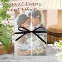 Faccito 50 Pcs Vellum Jackets for 5x7 Invitations Wedding Invitation Accessories Kit Pre Folded Vellum Paper, 1 Roll Ribbon, Pearls Stickers Tweezer, Envelope Liners 5x7 Inserts for Wedding (Simple)