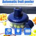 Large Electric Grape Peeler, 1500mAh Rechargeable Battery, Stainless Steel Blades, Suitable for Grapes, Tomatoes, Cherries, Garlic, Multifunctional Kitchen Peeling Tool, Blue