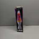 Lava Lite 21250400US2125 Lava The Original Silver Base Lamp with Yellow Wax in Purple Liquid, 14.5", Yellow/Purple