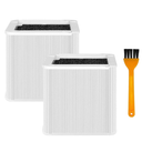 HIHEPA 200+Filter Replacement Compatible with Blueair Blue Pure 211 Plus Air Purifier,Foldable Particle&Activated Carbon Filter Replacement-2 Pack Hepa Filter+1 Pack Cleaning Brush