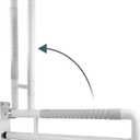WochiTV Flip up Grab Bar 24.4 Inch Handicap Grab Bars Wall Mounted Toilet Handrail Anti Slip Bathroom Safety Bar for Senior Elderly Pregnant Aid