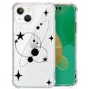 Case for ﻿iPhone 13 Mini,Galaxy Stars Simplicity Clear Cases Pattern Cute Cover for Girls Men Slim Thin Soft Shockproof Phone Case
