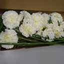 15PCS White Carnations Artificial Flowers 20.47" Long Stems Silk Carnation Fake Flowers Bulk for Wedding Table Centerpieces Bridal Shower Home Party Garden Decor(White)