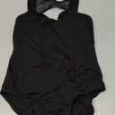 Girls Dance Leotard Camisole Mesh Dancewear,Pinch V-Front,Mesh Straps Splicing,Full Front Lining (7-8 Years, Black)