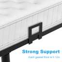 Non Slip Mattress Gaskets for Bed Frame, 6 pcs Mattress Holder in Place Gripper, Anti-Slip Baffle Fit for Metal Bed Frames, Easy to Installation Metal Pad Gripper, Black