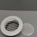 5 Inch Round Air Vent, HG Power ABS Louver Grille Cover with Built-in Screen Mesh, White Soffit Vent for Bathroom Office Kitchen Ventilation - Opening Size 4.56"