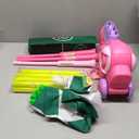 Liberry Toddler Golf Set for 2 3 4 Years Old Girls Boys, Upgraded Kids Golf Cart with Golf Cornhole Board & Putting Mat, Indoor and Outdoor Golf Toys Birthday Gift, Pink