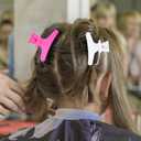 Hair Clips for Styling Sectioning 12 Pack Black White Hot Pink Butterfly Clamps Hair Claw Clips Pro Salon Hair Clips for Styling, Sectioning, Cutting and Coloring