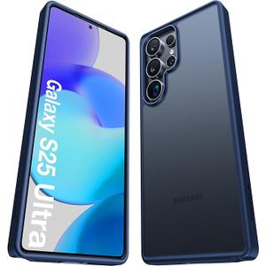 TORRAS Shockproof for Samsung Galaxy S25 Ultra Case, 12FT MilitaryGrade Protection, Slim Case for Samsung S25 Ultra Case, Matte Translucent Blue, Thin, Guardian Series