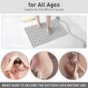 Bath Tub and Shower Mat Non Slip Bathtub Safety Mat with Powerful Suction Cups and Drain Holes, 27 x 16 Inch Soft Bathtub Mat Non Slip Bath Mat for Tub, Machine Washable, Easy to Clean, Grey