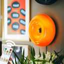 Bofea-Modern Orange Donut Lamp,Plug-in Bedside Lamp Or Plug-in Wall Sconces,Mid Century Modern Decor Wall Mount Lamps,Creative Orange Light for Living Room,Reading Room,Hallway Ambient Lighting