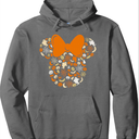 Disney Minnie Mouse Halloween Ghosts Pumpkins Spiders Pullover Hoodie, S