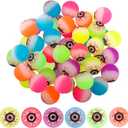 Elcoho 24 Pieces Glow in The Dark Bouncing Eyeballs Halloween Bright Bouncing Balls for Trick or Treat or Halloween Favors