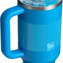 STANLEY Quencher ProTour Flip Straw Tumbler with Leakproof Lid 40 oz | Built-In Straw and Handle | Cup Holder Compatible for Travel | Insulated Stainless Steel Cup | BPA-Free | Azure Fade