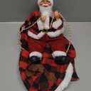 Dog Christmas Costume Running Santa Claus Riding on Pet Christmas Winter Plaid Hoodie Coat for Dog Cat Christmas Holiday Outfit Pet Xmas Dog Clothes S