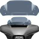 WYNMOTO 10" Smoke Wave Windshield Windscreen Wind Splitter Fit for Harley Davidson CVO Street Glide FLHXSE 2023-2024, Street Glide FLHX 2024-up (Smoke)