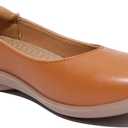 Aomigoct Flats for Women Ballets Shoes: Comfortable Dress Flats for Office Work - 2025 Ladies Dressy Wedding Shoe (Brown)