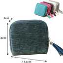 Jewelry Organizer Case for Travel: 5-Layer Velvet Zipper Pouch Bag, Travel Jewelry Pouch Case, Small Jewelry Box Bag(Dark Blue)