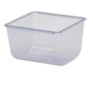 San Jamar Dome 2 Quart Garnish Tray 2 Quart Garnish Center Insert with Snap-On Connectors for Kitchen, Bar, and Restaurants, Plastic, 2 Pint, Clear
