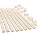 126in Cord Hider Kit, Wire Hiders for TV on Wall, Paintable Cable Management Kit, Wire Cover for Wall Mount TV, Hide Wires Along Wall, Beige Cord Cover Wall Wire Management, 8xL15.7in W0.95in H0.55in