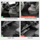 LASFIT Floor Mats for Ram 1500 Crew Cab 2019-2024 Without Rear Under-Seat Factory Storage 4 Full Size Doors Bucket Seat (NOT for Classic Model), All Weather TPE Custom Fit 1st & 2nd Row, Black