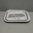 chuyouan Collapsible Kitten Litter Box, 17.7 x 13.4 x 5 inch Open Cat Potty Pan with Scoop Foldable Shallow Cat Toilet Anti-Splashing Low Entrance Travel Litter Box with Falling Sand Pedal Grey