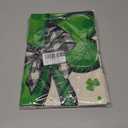 2 x Happy St Patricks Day Garden Flag 12x18 Small Outdoor Sign  Shamrock & Leprechaun Hat Lucky Clover Decor, Buffalo Plaid Bow Double Sided Burlap Yard Flag for St Pattys Day DF1038